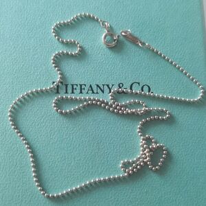 New.✨ Authentic Tiffany & Co. Sterling Silver Beaded Chain Necklace .